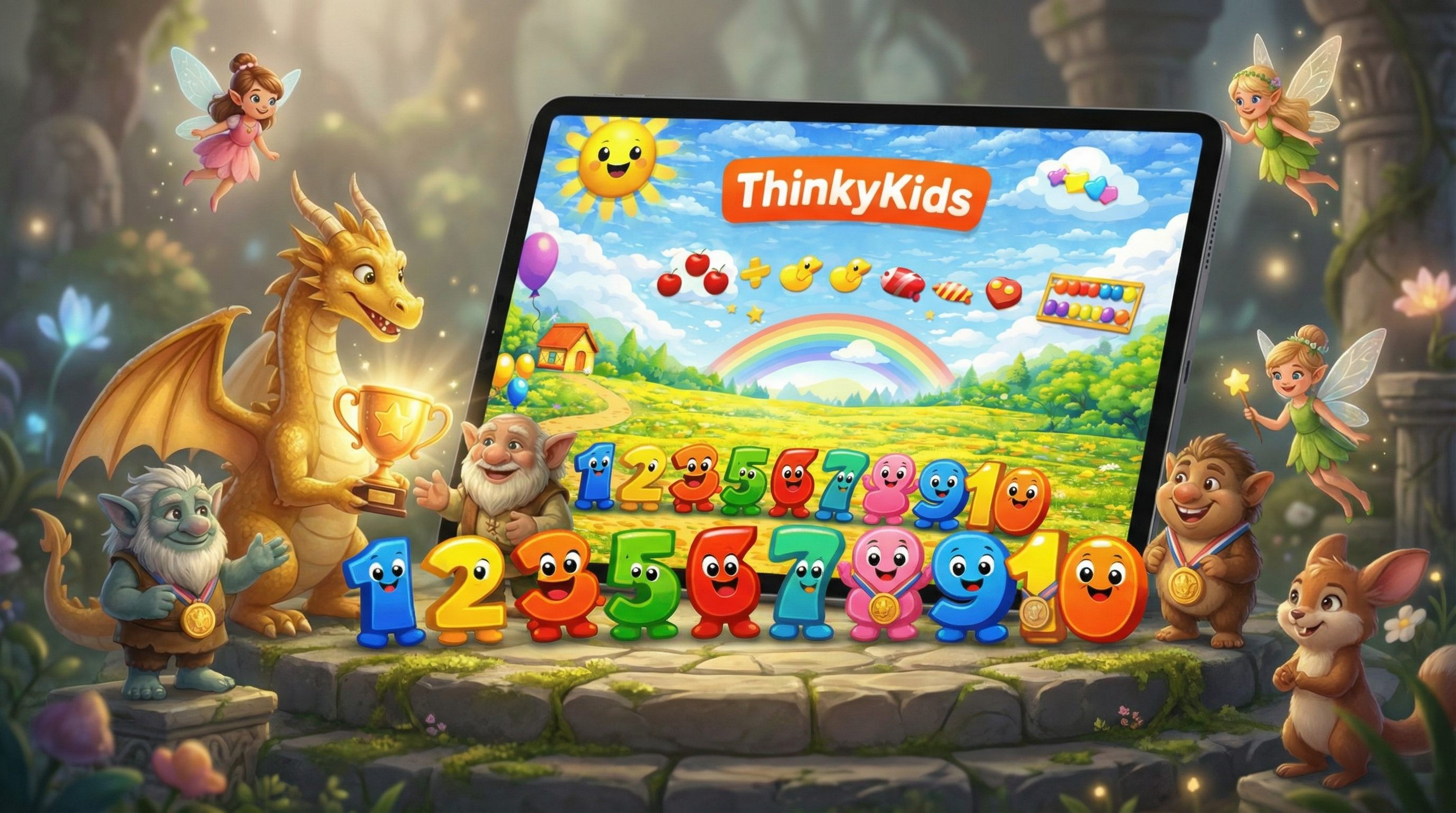 ThinkyKids main menu screen